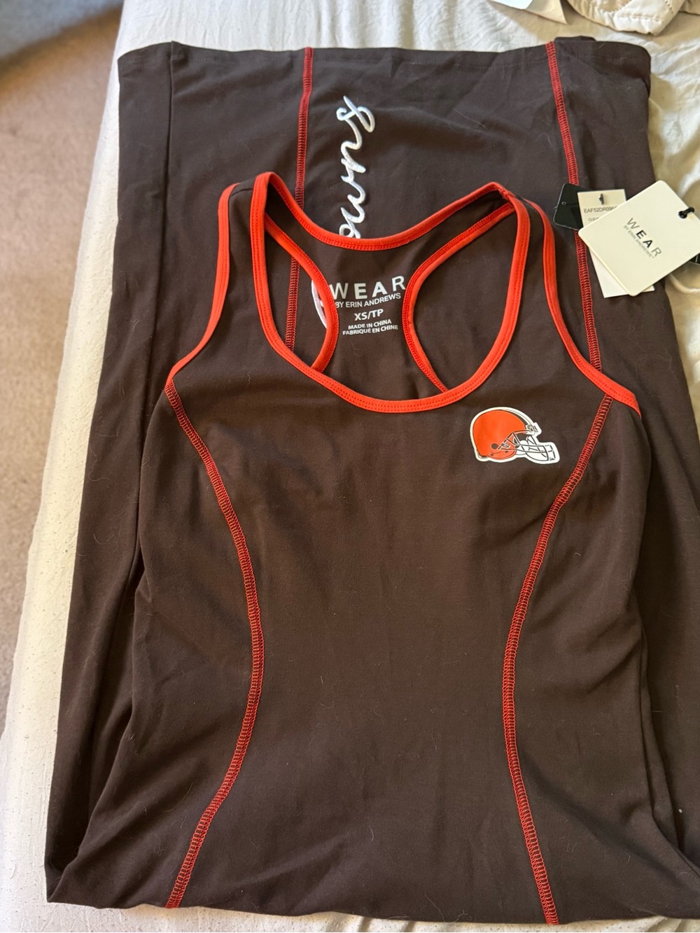 WEAR by Erin Andrews Cleveland Browns NFL Women's XS Racer Back Dress